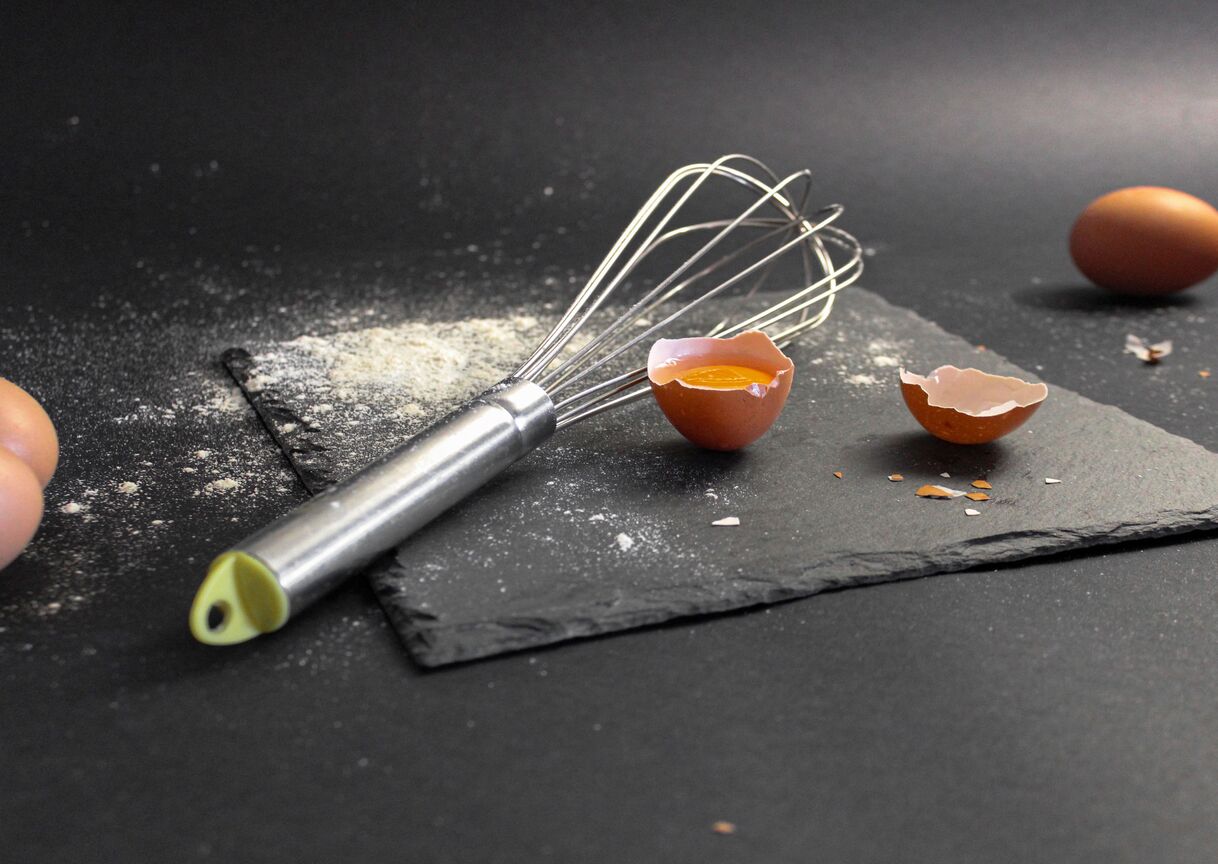 Egg preparation in the kitchen